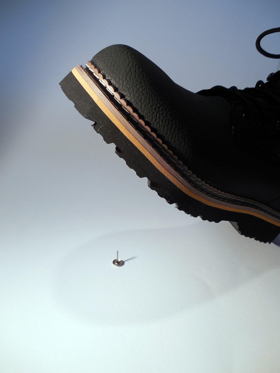 accident, injury, danger, nail, shoe, foot, foot injury, accident at work, wounding, painful, caution, work shoe, workwear, osh